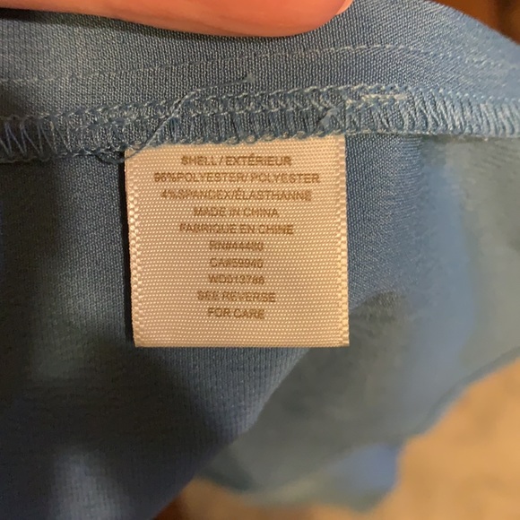 Blue Strappy Prom Dress Midi Asymmetrical Wrap L - Picture 5 of 8